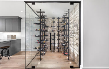 A wine cellar in a luxury golf community.