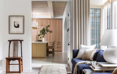 Window drapes and shades.