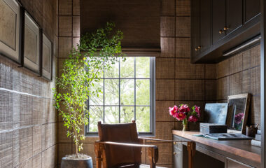 Home office in a charming cottage-style home.