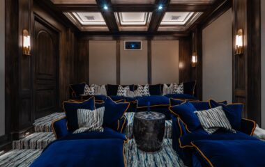 A stylish Frisco residence home theater.